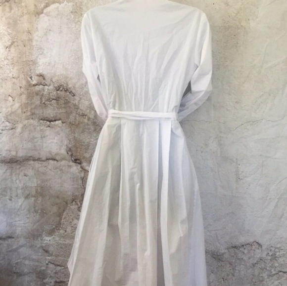 A LINE DRESS SUBTLE PLEATS POCKETS SIZE 2 BOSTON PROPER WHITE c - Picture 9 of 12